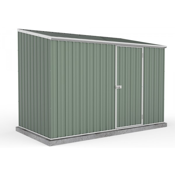 Absco 30151SK 3.00m x 1.52m x 2.08m Single Door Skillion Garden Shed Large Garden Sheds Colorbond